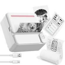 迷你无线打印机、袖珍无线热敏打印机、兼容 Android 和 IOS 的便携式无墨打印机、用于照片、日记、备忘录、旅行的便携式收据打印机 - 均碼 - 查看 15