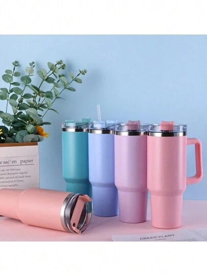 1個 ステンレス製 二重構造 真空断熱 スポーツウォーターボトル 1200ml、屋外/車載用、PPストロー1本付き、別売りのアクセサリー:ボトルブラシ、ストロー、シリコーンベースマット、ストローキャップ、マッチングキーチェーン