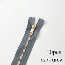 10pcs #3 Closed-End Metal Zippers, Smooth Y-Teeth Design, Suitable For Handmade Bags, Pockets, Garments DIY, Various Colors & Sizes Available