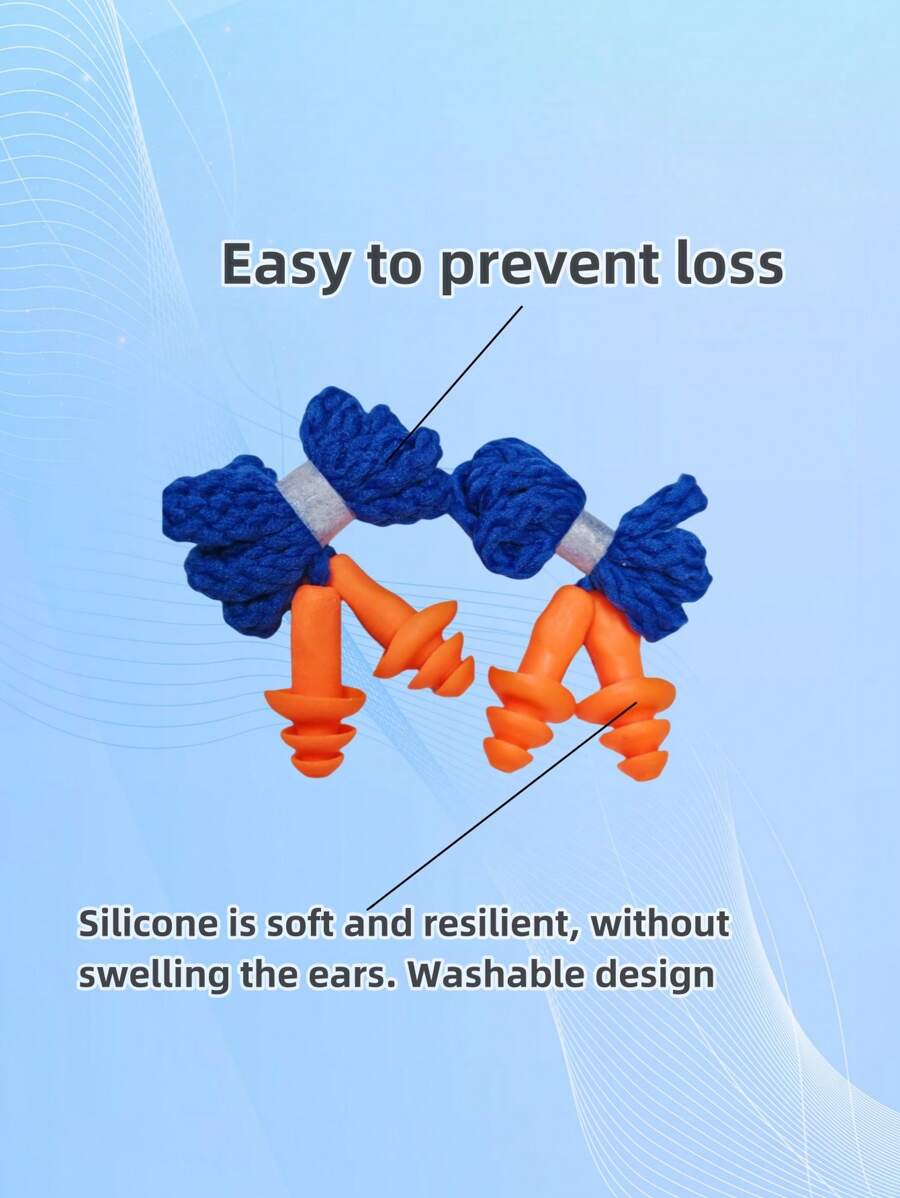 20 Paar Silikon Ohrstöpsel Mit Kabel - Geräuschschutz Weihnachtsbaumform