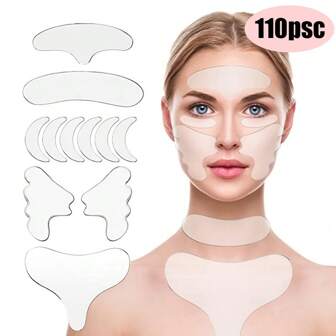 110/220 片平滑贴滋润肌肤，帮助肌肤看起来年轻柔滑，用于面部清洁、脸颊、额头、眼睛、舒缓面部