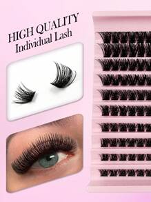 Rikuaild Eyelash Clusters 120Pcs Cluster Eyelashes 8-16mm Wispy Individual Eyelashes Extensions Natural Look Eyelashes D Curl Fluffy DIY Eyelash Extension Lash Clusters, Eyelash Clusters, Individual Eyelashes, Lashes, Fake Lashes - D - View 3