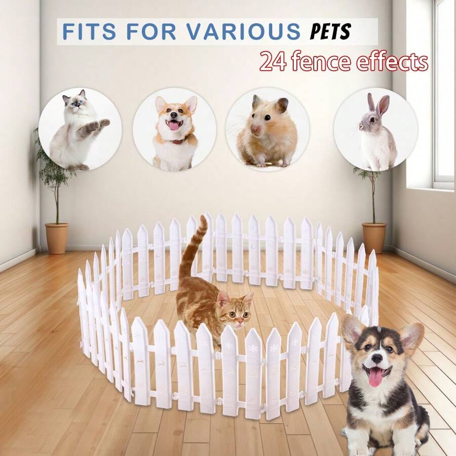 20pcs Christmas Tree Pet Fence Decorations Xmas Indoor Outdoor Gate