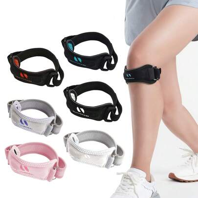 1 cái Đai bảo vệ đầu gối, Dây đeo hỗ trợ đầu gối xương bánh chè, Dây ổn định gân bánh chè có thể điều chỉnh cho người nhảy, bóng rổ, chạy, đi bộ đường dài, bóng chuyền, quần vợt, gập người Phụ kiện phòng tập thể dục Đai bảo vệ đầu gối, Miếng đệm đầu gối thể thao, Miếng đệm đầu gối phòng tập thể dục