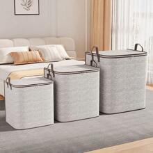 宽敞的可折叠织物收纳袋 - 适用于卧室、家居和搬家的无纺布收纳袋 - 易于使用、节省空间的设计