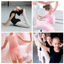 Ballet Leotard For Ballerina Costumes Ballet Outfit With Tights - Black - View 6