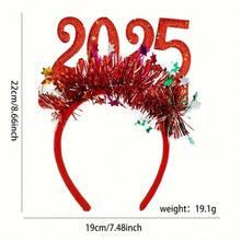 Băng đô tiệc lễ 2025, Giáng sinh & Năm mới, Đồ trang trí bằng dây kim loại lấp lánh, Phụ kiện tóc mới lạ không dùng điện, Thích hợp cho lễ kỷ niệm đêm giao thừa và tiệc hóa trang - Nhiều màu - Xem 4