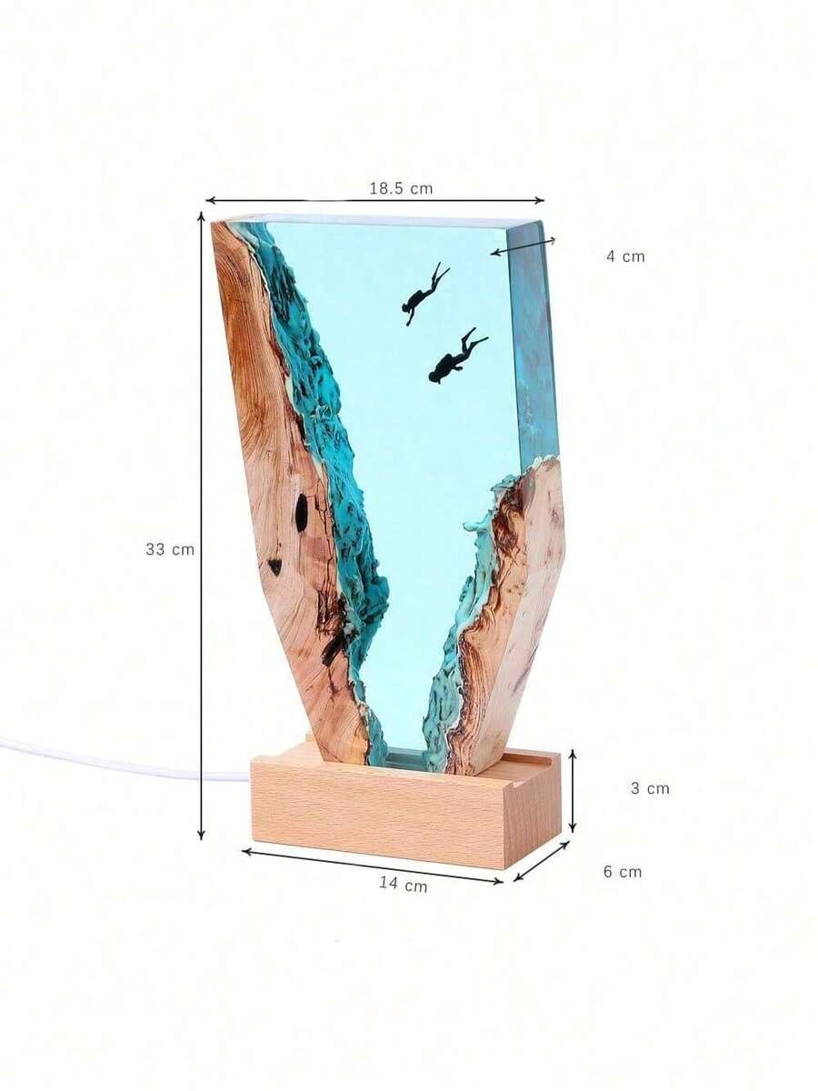 Marine Cave Diver Desktop Decoration Creative Art Lamp SHEIN USA