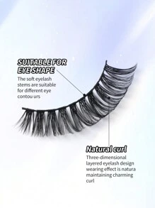 Happy Butterfly MAGEFY 40 Pairs Mixed Pack Natural Crossover False Eyelashes,Handmade Lengthened Thick Curly Eyelashes Fluffy Slim For Everyday Use Manga Eyelashes, Travel Essentials,Elongated Eye Tail Artificial Mink Eyelashes Makeup Tools Hot Sellers,To Lengthen And Volumize The Outer Corner Of Your Eye Beauty Makeup - 自然纖長款 - 查看 7
