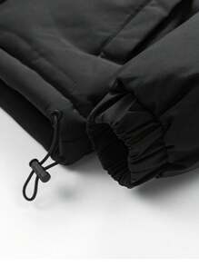 2024 Winter New Men's Padded Jacket With Faux Dual Layer - Black - View 4