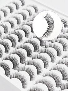 Happy Butterfly MAGEFY 40 Pairs Mixed Pack Natural Crossover False Eyelashes,Handmade Lengthened Thick Curly Eyelashes Fluffy Slim For Everyday Use Manga Eyelashes, Travel Essentials,Elongated Eye Tail Artificial Mink Eyelashes Makeup Tools Hot Sellers,To Lengthen And Volumize The Outer Corner Of Your Eye Beauty Makeup - 自然纖長款 - 查看 6