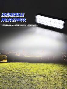 GLANBERT 6 英寸条形灯 LED 车灯 120W 适用于汽车、卡车、摩托车、SUV、ATV、船舶 - 黑色 - 查看 9