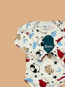 Body Manga Longa Raposa Vermelha Suedine - 100% Algodão - Vermelho - Visão 3