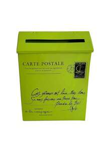 复古别墅镇镀锌铁邮箱信箱邮筒报纸杂志架箱捕手护栏花园门装饰，庭院门邮箱装饰