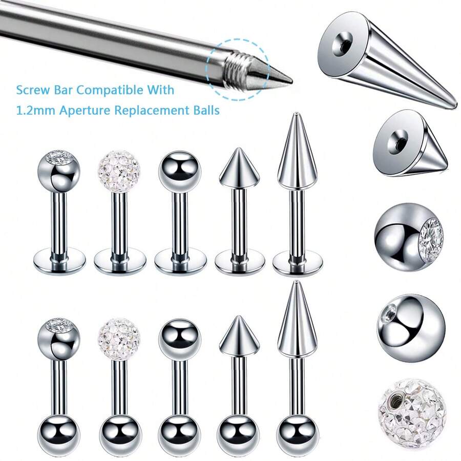 16 Gauge Lip Ear Cartilage Piercing Gun Kit Includes 1pc Disposable