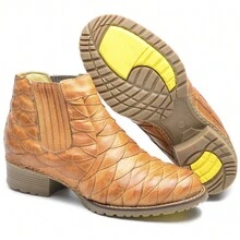 Beige Scaled Boot - 米色 - 查看 7