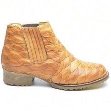 Beige Scaled Boot - 米色 - 查看 2