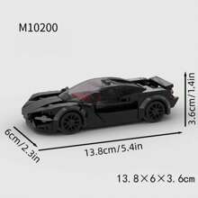 MIKEMENG Black/Yellow Supercar Racing Sports Car Classic MOC Construction Set, Adult DIY Car Toy Model, City Tech Cup Series, Suitable As Birthday, Christmas Gift, Model, Moc, Construction Cars