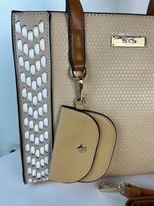 Women's Shoulder Bag With Side Handle (Large Bag) Fashion 2025 - Màu Khaki - Xem 3