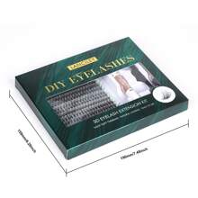 320pcs DIY Eyelash Extension Kit, Includes Eyelash Glue, Sealant, Individual Lash Clusters, Natural & Delicate Lashes, Eyelash Remover, Eyelash Tweezers, False Eyelashes, Eyelash Cluster Set