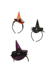Kit 5 Witch Costume Tiara Halloween Party Costume Tiara Witch Hat Halloween Parties - 什錦 - 查看 1