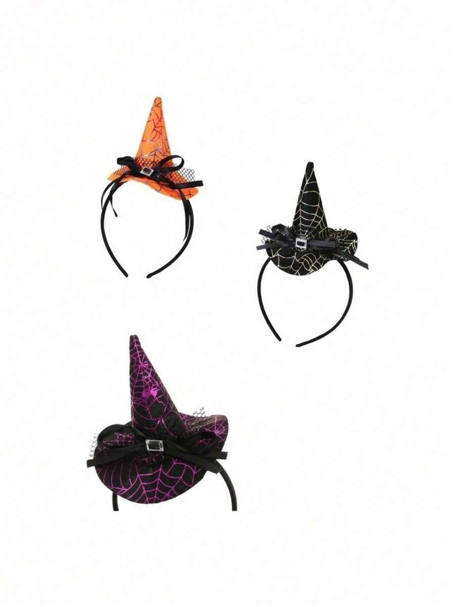Kit 5 Witch Costume Tiara Halloween Party Costume Tiara Witch Hat Halloween Parties - 什錦 - 查看 1