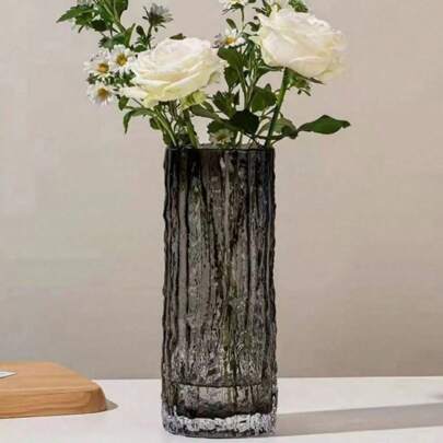 إناء زجاجي مستقيم جذاب بطراز إنس، إناء زجاجي كريستالي لتنسيق الزهور، إناء زجاجي شفاف لترتيب الزهور والديكور، 1 قطعة هدية لعيد الميلاد والتخرج وديكور المنزل وغرفة الزهور