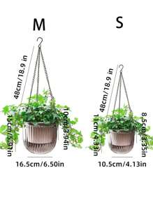 1pc Plain Plant Hanger - Grey - View 2