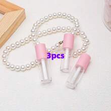 2pcs/Set 3ml Portable Empty Clear Mini Lip Gloss Tube Refillable Lip Balm Gloss Lipstick Containers For Women DIY Makeup Bottles