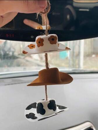 1 pieza Sombrero decorativo compacto y lindo para espejo retrovisor del coche