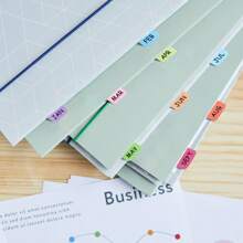 120 pezzi di linguette adesive di 3,5 cm, etichette per segnalibri e contrassegni di file scrivibili, colorati, per note di lettura, libri e classificazione di file, 10 set da 12 colori (linguette indice) - Multicolore - Visualizzare 10