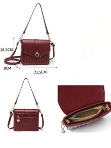 Small Women's Side Shoulder Bag With Adjustable Straps - 乾枯玫瑰色 - 查看 2