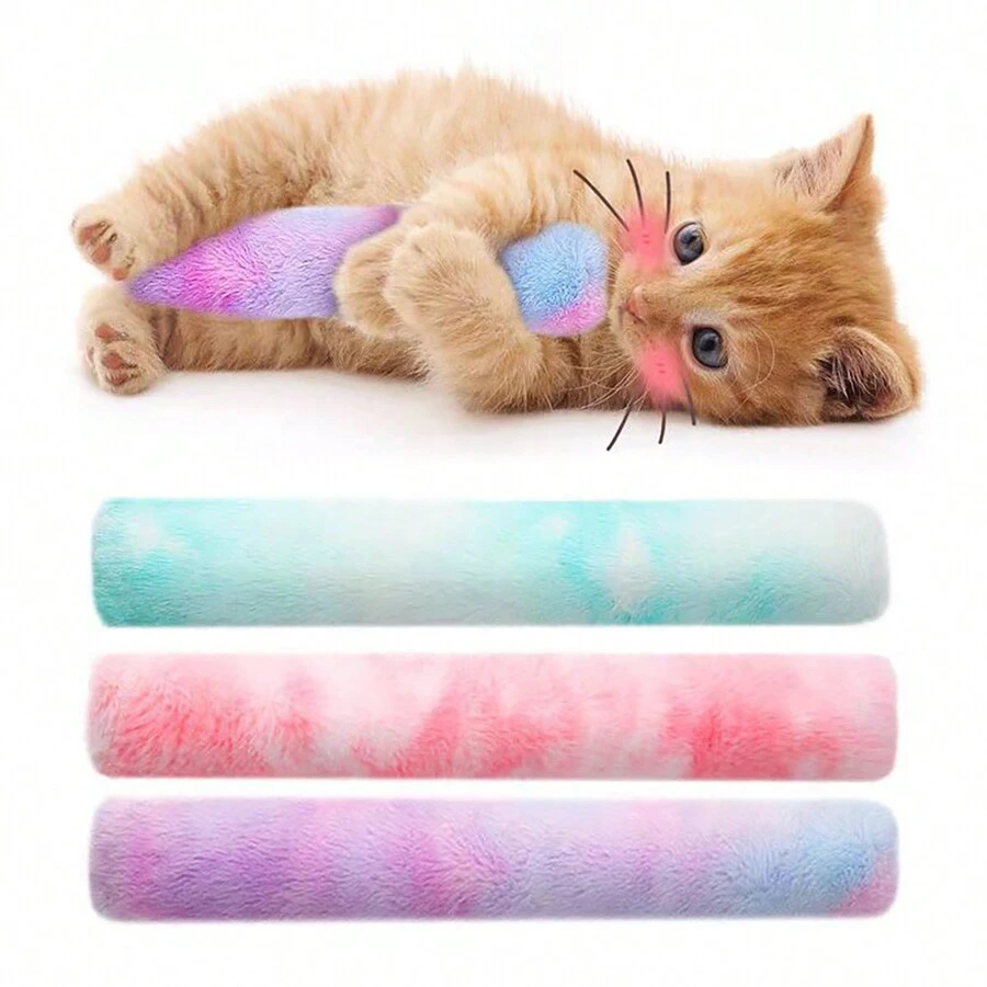 1 búp bê mèo, búp bê nhồi bông đồng hành thú cưng, búp bê đuổi bắt & nhai, gối thú cưng - Nhiều màu - Xem 1