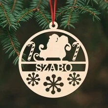 1pc, Tên tùy chỉnh Đồ gỗ Giáng sinh, Đồ trang trí Giáng sinh tùy chỉnh, Quà tặng Giáng sinh tùy chỉnh, Quà tặng cho bạn bè, Tấm trang trí tùy chỉnh được cá nhân hóa, Đồ trang trí phòng khách, Đồ trang trí phòng ngủ, Đồ trang trí Giáng sinh - Màu gỗ - Xem 4