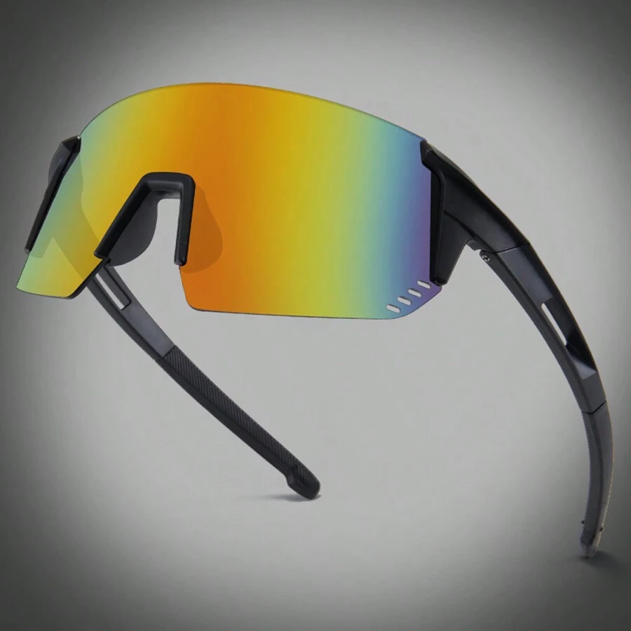 1 Cặp Kính Thời Trang Unisex - Tròng Kính PC Và Gọng, Thiết Kế Gọng Lớn, Thích Hợp Cho Thể Thao Ngoài Trời, Đạp Xe Và Lái Xe - 8011 - Xem 1