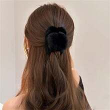 精致别致的兔毛发夹，发爪装饰，适合盘发，春夏情人节发夹，发卡，发夹，发爪夹，秋冬发饰，适合女士度假装扮，情人节礼物