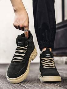 New Men High-Top Boots Sneaker Sports Shoes, Cool Skate Boots, Anti-Slip Campus Style
