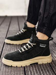 New Men High-Top Boots Sneaker Sports Shoes, Cool Skate Boots, Anti-Slip Campus Style