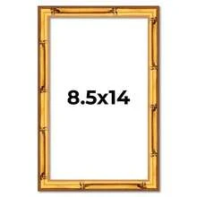 Custompictureframes.Com 8.5x14 Bamboo Picture Frame With UV-Resistant Acrylic And Acid Free Backing Available In 4 Finishes - Brown Black Gold - 金色 - 查看 2