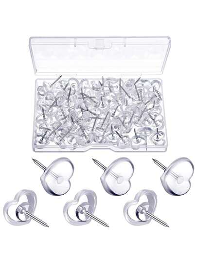 50/100 Stücke Klare Kunststoff Reißnägel, Alltägliche Casualausstattung Rückkehr zur Schule