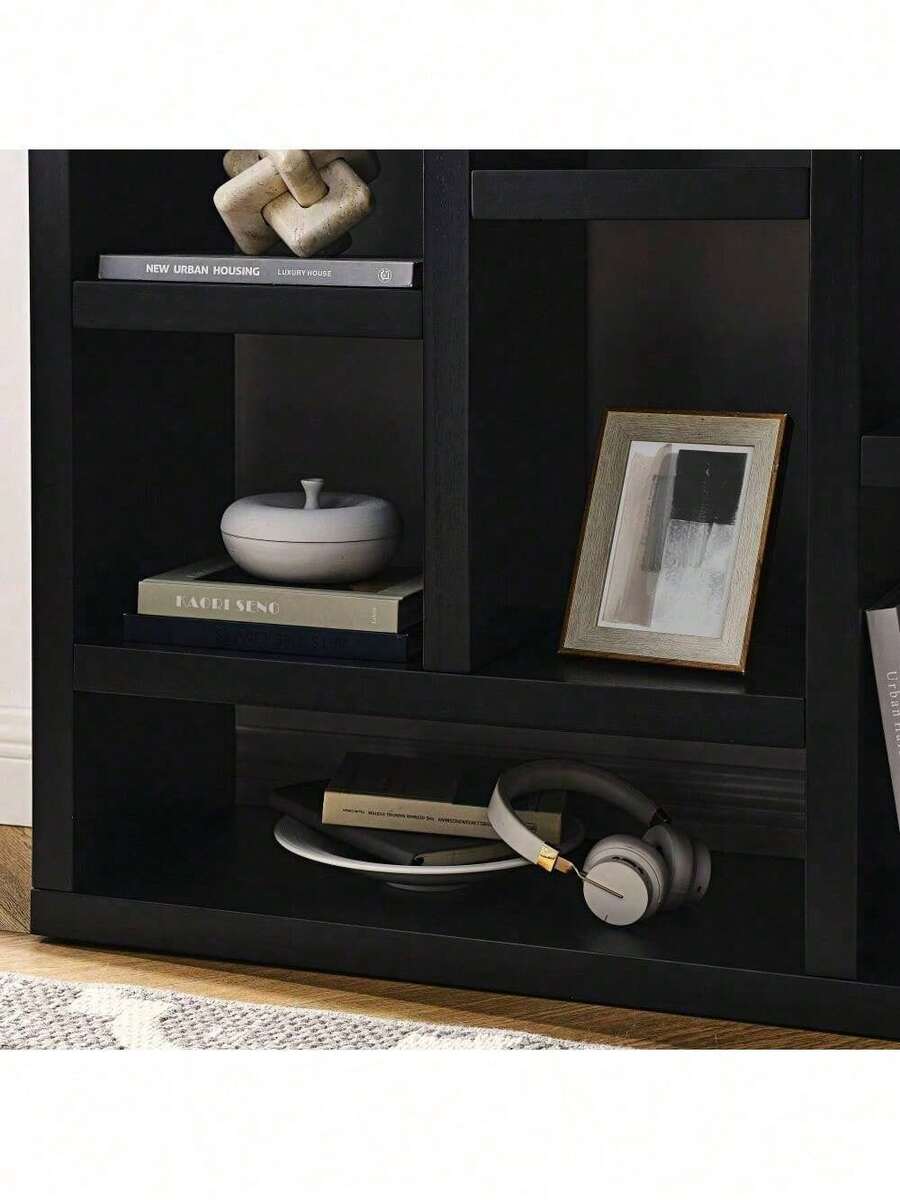 Open Wooden Open Shelf Bookcase, Freestanding Display Storage