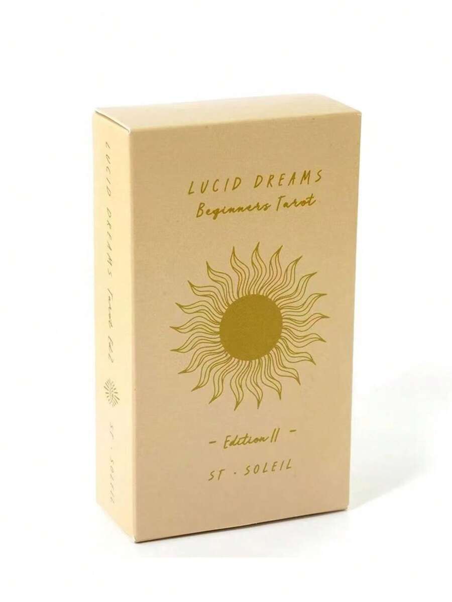 1 套清醒梦初学者塔罗牌，英文棋盘游戏卡 - 芥末黃 - 查看 1