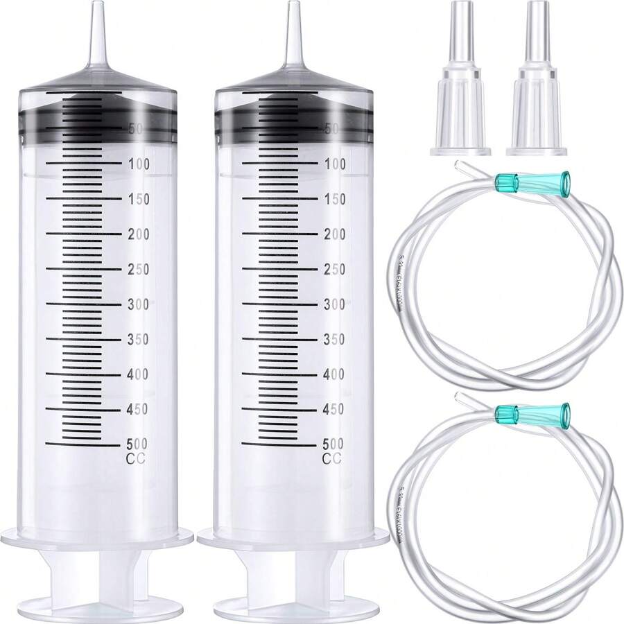 550ml Plastic Syringe, Large Capacity Syringe, With 1m Tubing
