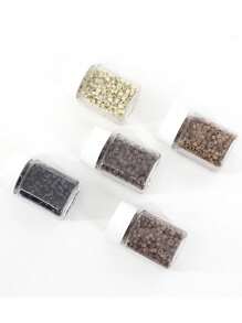 500 pièces d'anneaux de micro-liens avec doublure en silicone de 5 mm pour extensions de cheveux, outils, accessoires de cheveux, pinces à cheveux, barrettes, de la marque CECILLIA