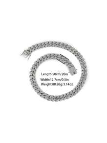 1PC Iced Fashion Drip Oil Arabic Digital Pendant Necklace With 20 Inch Stainless Steel Fried Dough Twists Chain Luxury Hip Hop Neck Jewelry - Number - View 47