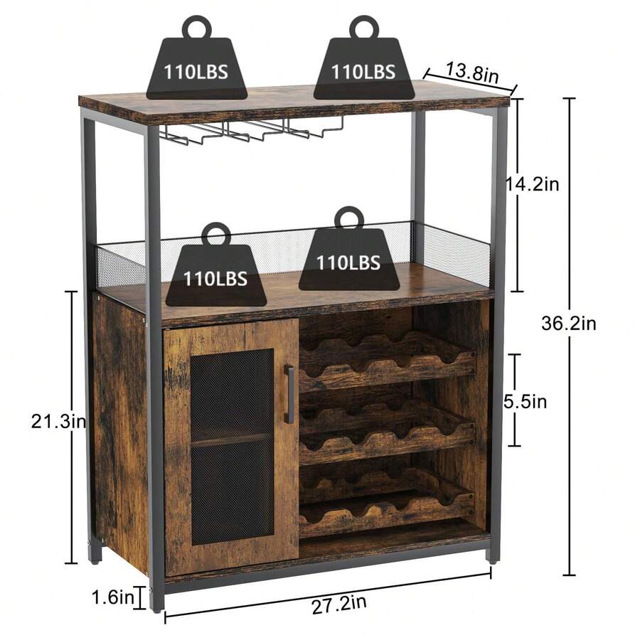 Wine With Large Storage Space And Detachable Rack, Industrial