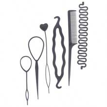 Hair Styling Tool Set With Bun Maker, Hair Pins, Hair Clips, And Hair Ties