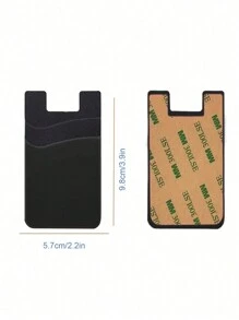 CALINNL 1pc Phone Wallet Stick On Phone For Phone Back 1/2 Pocket Silicone Adhesive Card Cell Phone Sleeves Cell Phone Wallet Silicone Adhesive Phone Stick On Wallet For Phone Case Phone Pocket For Most Phones Phone Suction Card Cover Card Holder Wallet Business Card Holder Credit Card Holder Women For Women For Men Card Wallet Magsafe Wallet