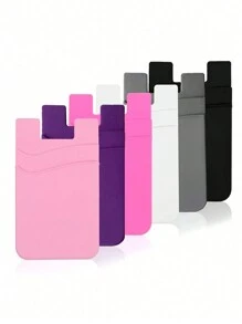 CALINNL 1pc Phone Wallet Stick On Phone For Phone Back 1/2 Pocket Silicone Adhesive Card Cell Phone Sleeves Cell Phone Wallet Silicone Adhesive Phone Stick On Wallet For Phone Case Phone Pocket For Most Phones Phone Suction Card Cover Card Holder Wallet Business Card Holder Credit Card Holder Women For Women For Men Card Wallet Magsafe Wallet