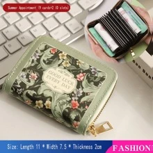 Compact High-End 2024 Large Capacity Vintage ID Card Holder Wallet, New Coin Purse Card Case Name Card Holder Credit Card Holder, Mini Wallet Clutch Bag For Women - Multicolor - View 10